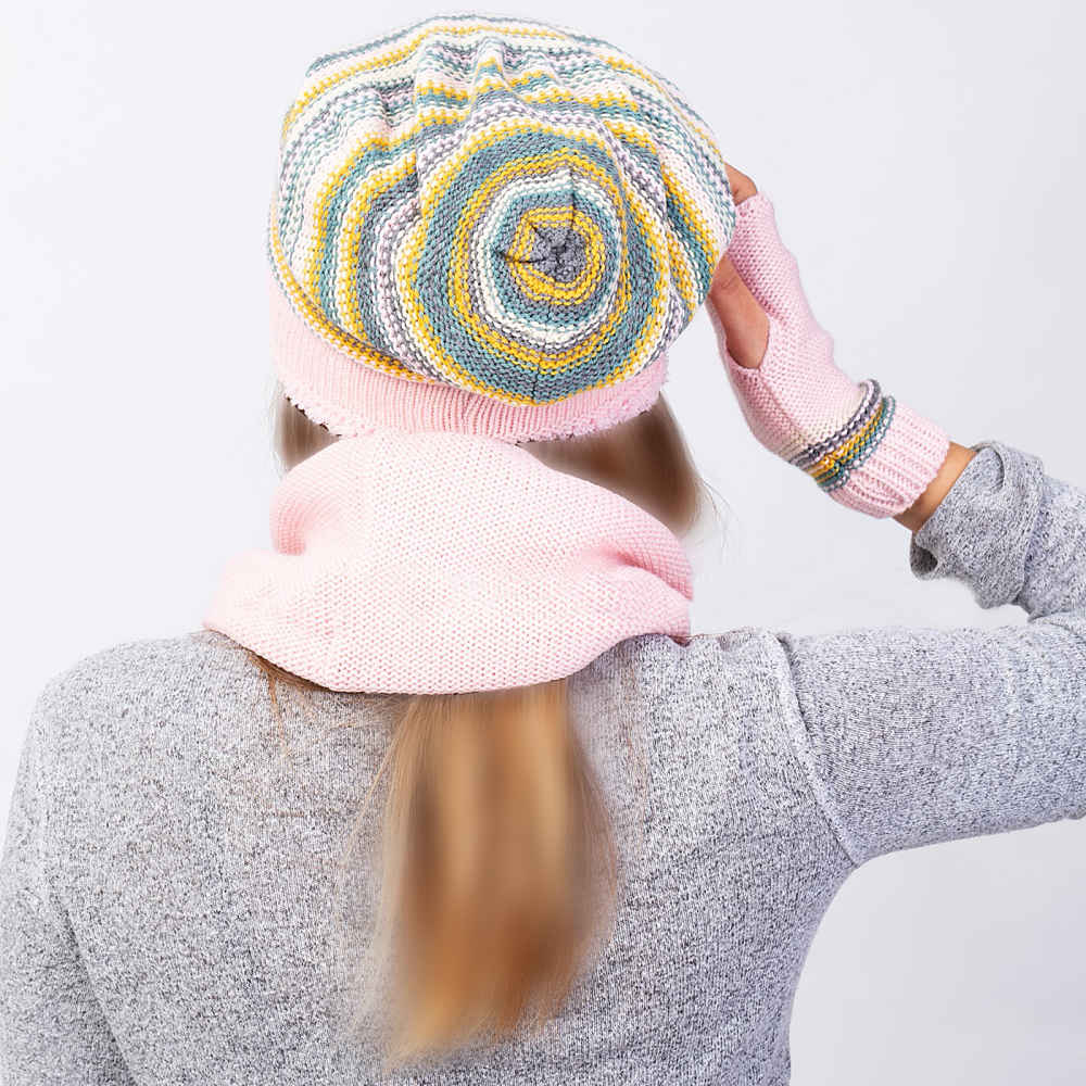 女士针织帽与围巾套装 Helia 款