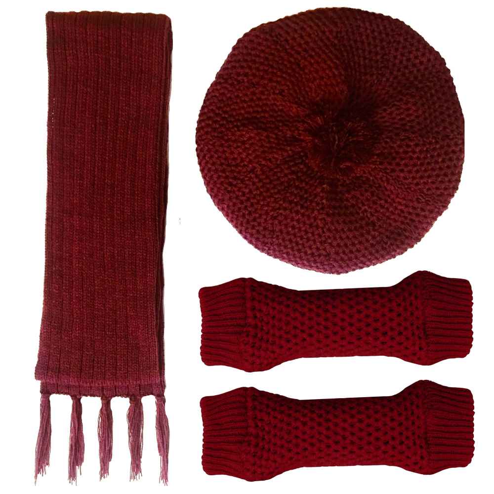 Main image of 女士针织帽与围巾套装 Rose 款