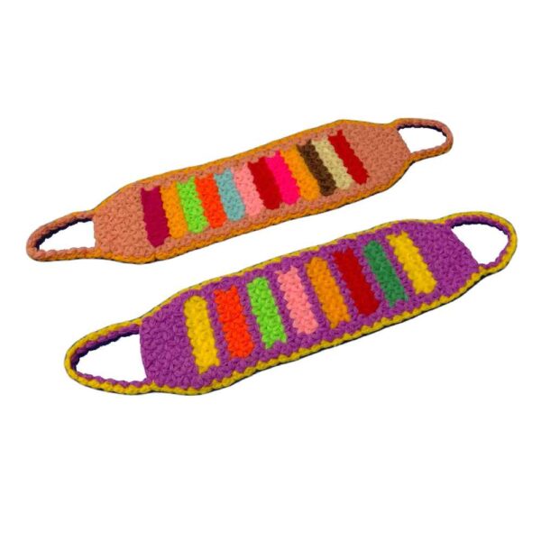 100%棉钩针编织浴背刷（2个装）