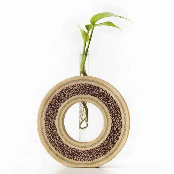 装饰木质玻璃花房花瓶 – 伊斯兰图案