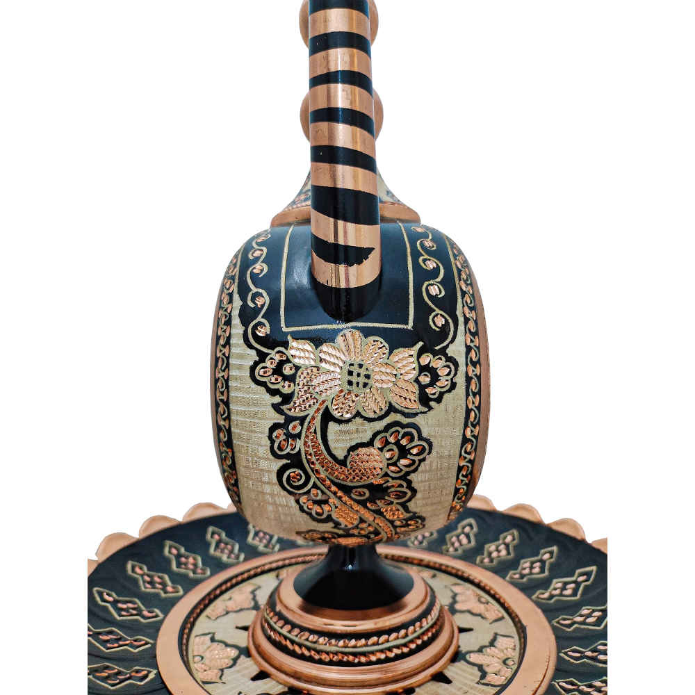 装饰波斯铜阿夫塔贝壶与洗脸盆套装