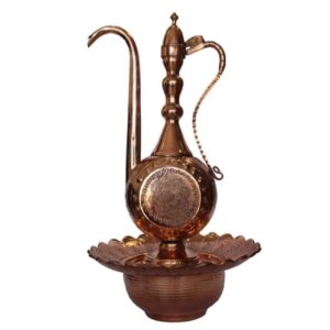 装饰波斯铜阿夫塔贝壶带洗脸盆 – Raz 款