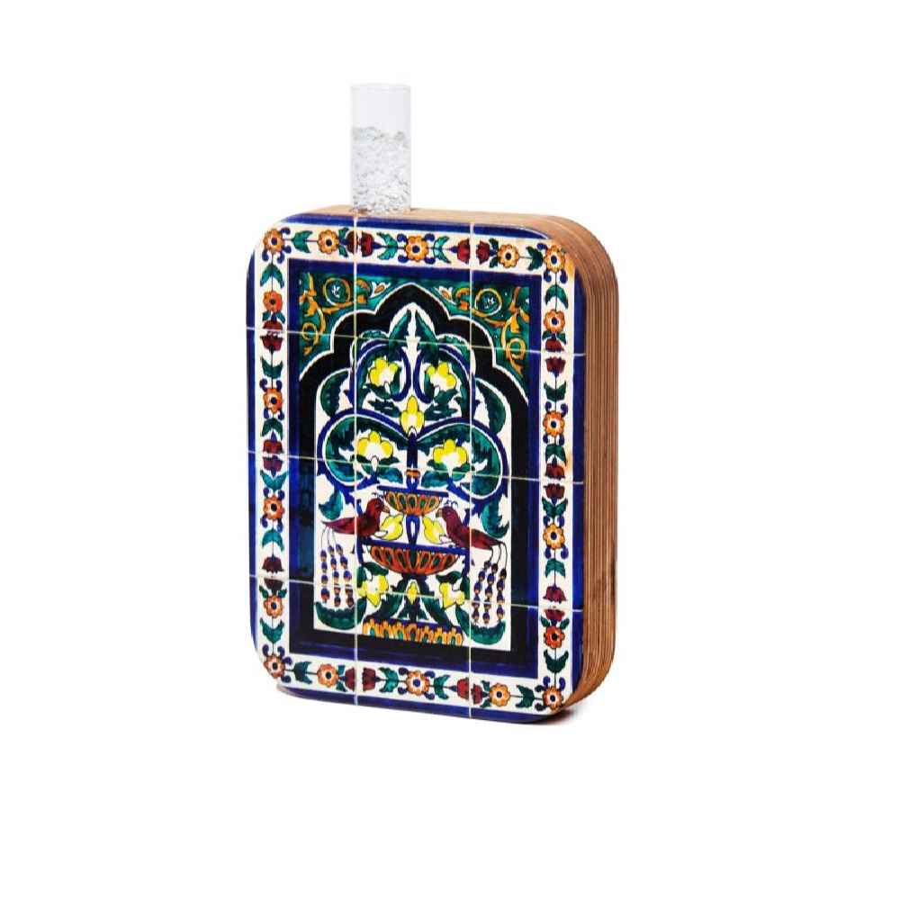 Main image of 装饰木质玻璃花房花瓶 – 波斯灵感图案 Kaashi（卡希）