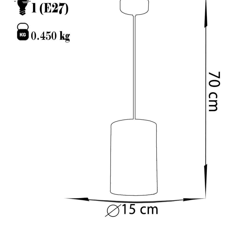 布艺吊灯，天鹅绒圆柱灯罩 Nava