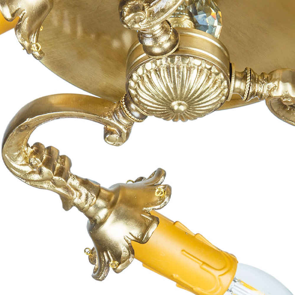 黄铜半吸顶吊灯 – 佛罗伦萨复古风 Hiva