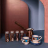 Thumbnail 3: 波斯浓缩咖啡杯与咖啡壶 – 铜制 Demitasse 款式 Fakhr-Ara