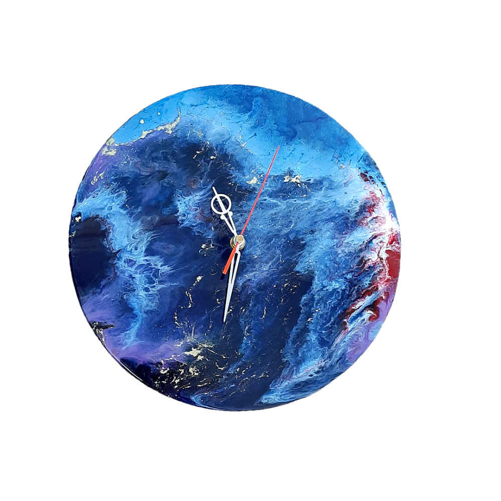 Main image of 手工树脂壁挂时钟 – 抽象风格 Arad