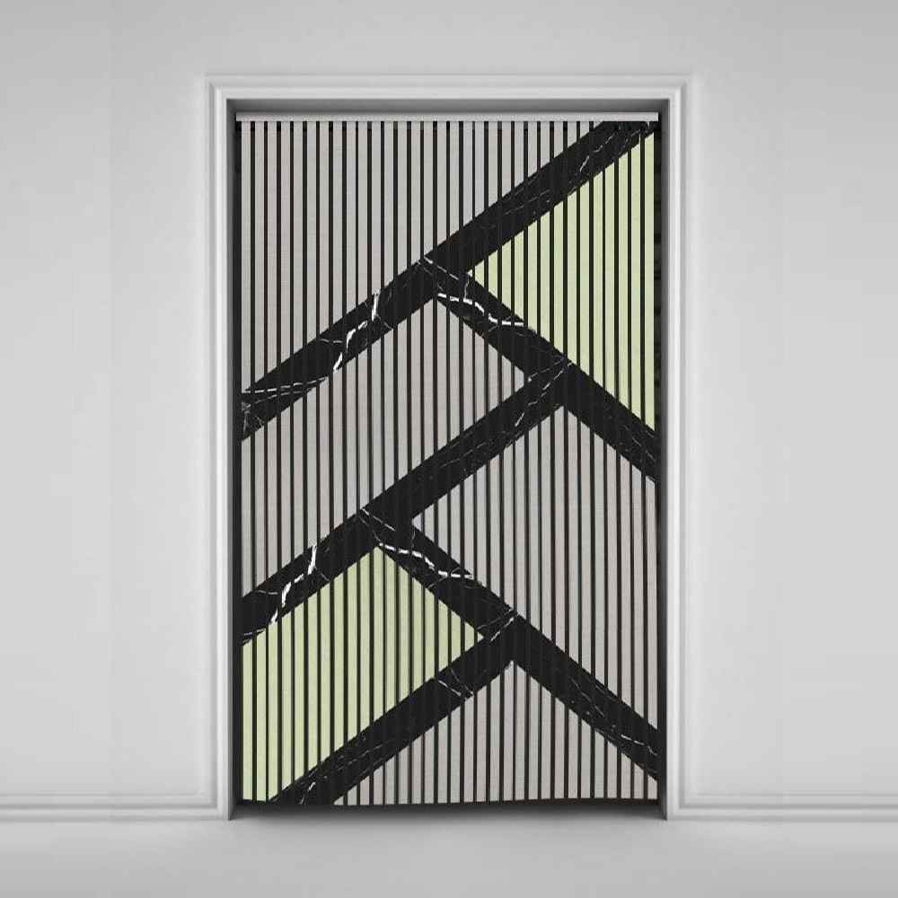 Main image of 天鹅绒垂直百叶窗帘 – 抽象 极简图案