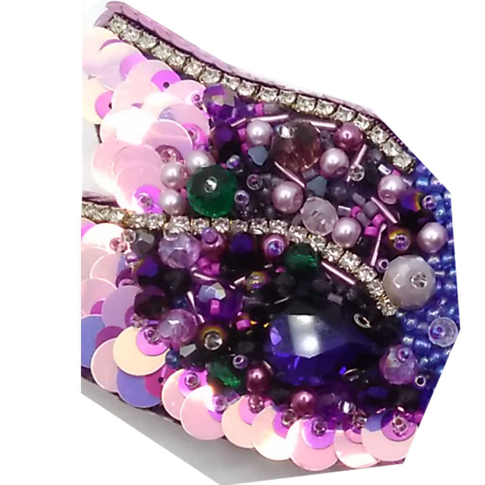 女士串珠胸针别针 – 鸟形设计