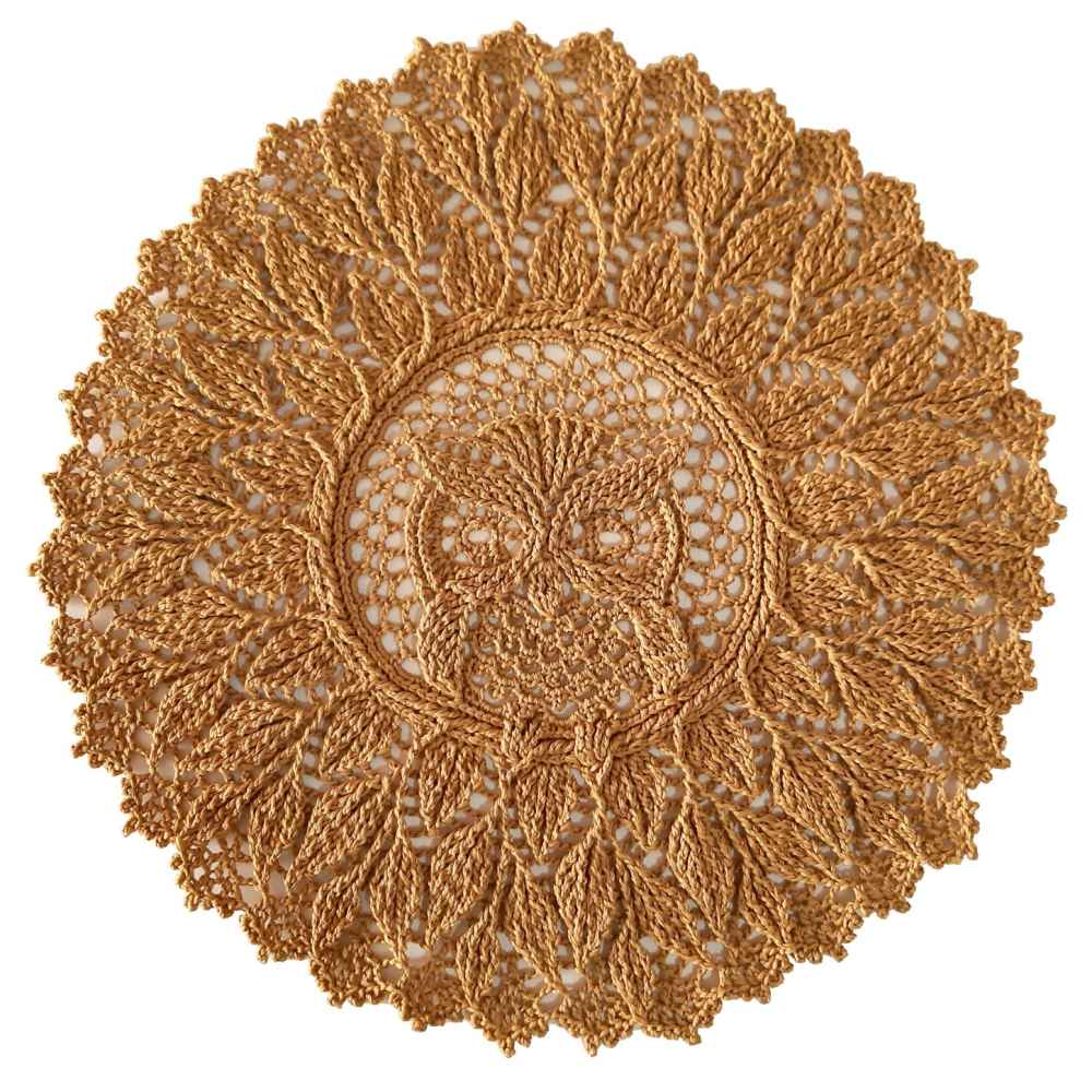 Main image of 钩针手工编织桌布 模型 猫头鹰款