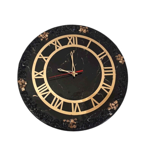 手工树脂壁挂时钟 – 抽象风格 大理石