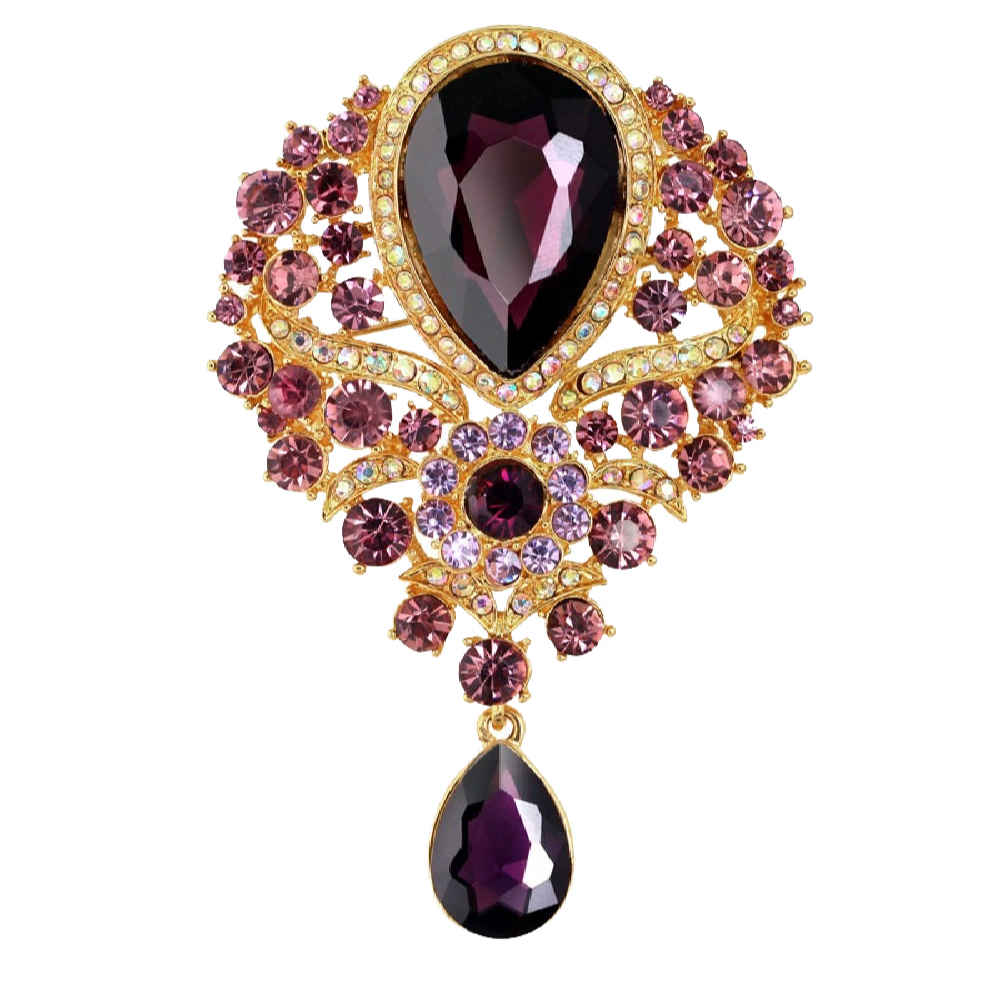 Main image of 水钻金属胸针别针 – Javaher款