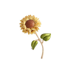 花卉胸针别针 – 金属向日葵设计
