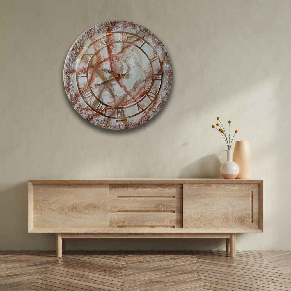 手工树脂壁挂时钟 – 抽象风格 水晶