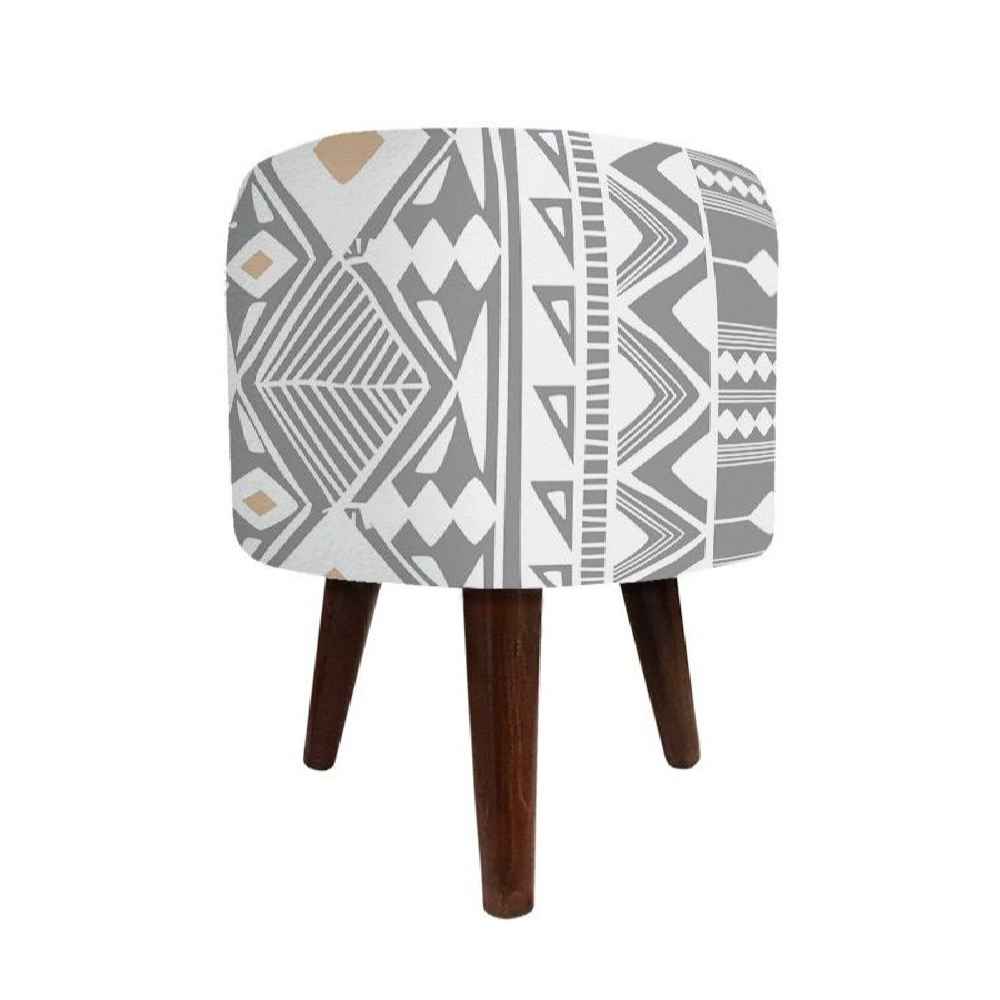 Main image of 奢华天鹅绒脚凳 圆形 白色 Barsam