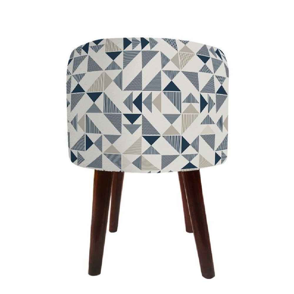 Main image of 奢华天鹅绒脚凳 木质脚架 圆形 Vania