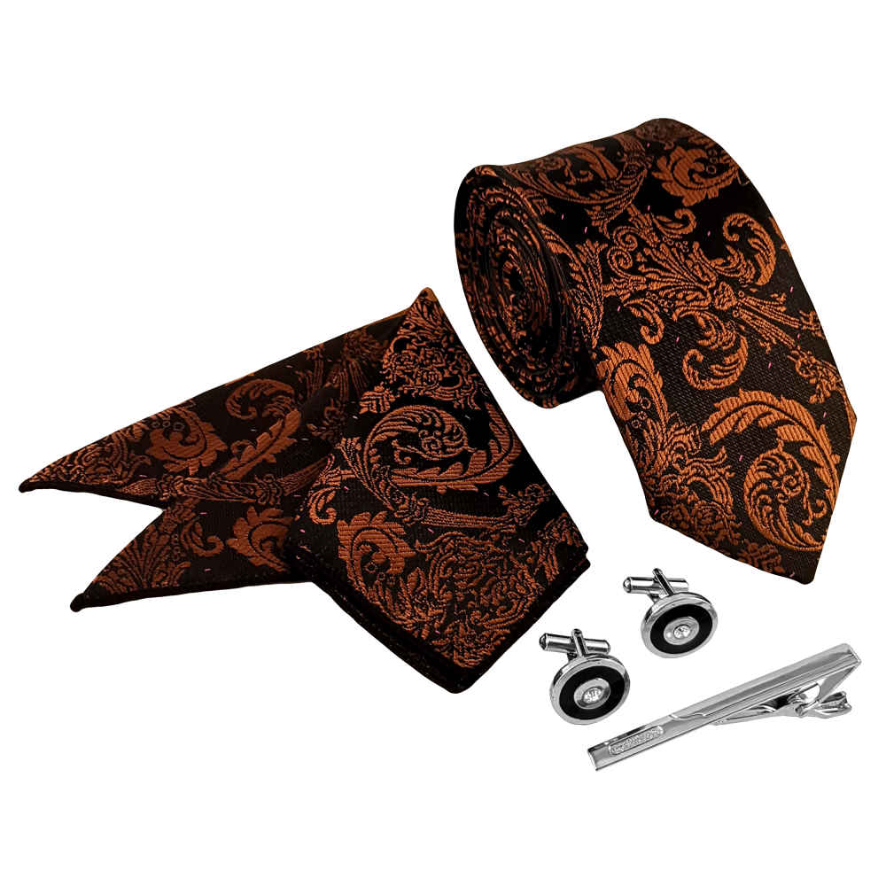 男士领带、手帕及袖扣套装 – 奢华款 Dora