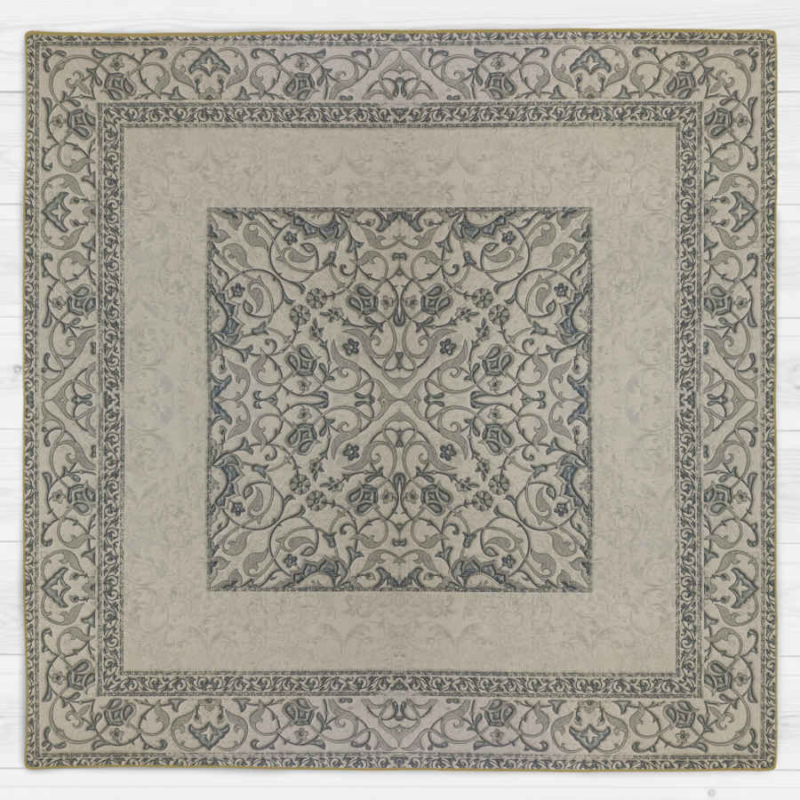 天鹅绒桌布 波斯优雅风格设计 灰色