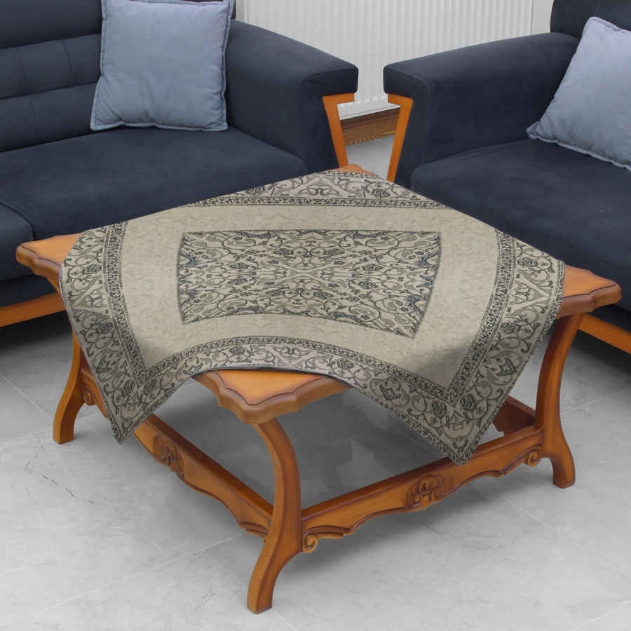 Main image of 天鹅绒桌布 波斯优雅风格设计 灰色