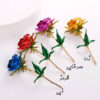 Thumbnail 3: 花卉胸针别针 – 钢制玫瑰设计