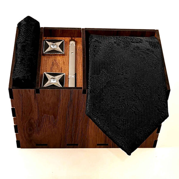 男士领带、手帕及袖扣套装 – 奢华款 Vania