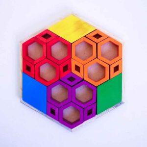 六边形木质益智拼图 —— 挑战性几何玩具