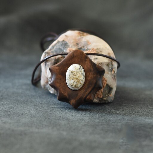 木质项链 手工艺术风格 Atila