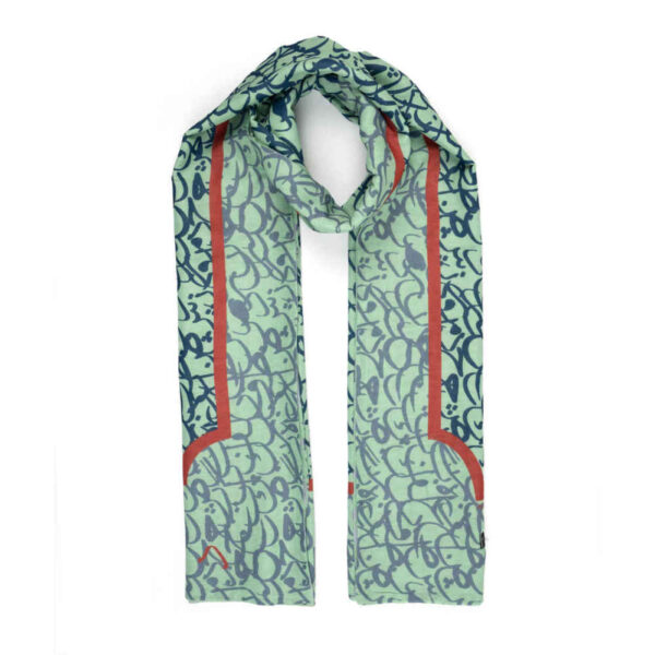 波斯印花女性披肩 – 双面书法款