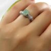 Thumbnail 3: 女款绿宝石银戒指 订婚款 Sanaz