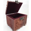 Thumbnail 2: 手工雕刻木质首饰盒 – 花卉与鸟类图案