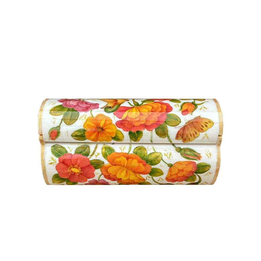 Main image of 手工骨质首饰盒，波斯风格花与鸟图案