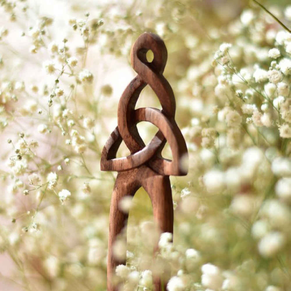 手工木制发叉 – 凯尔特设计,大号