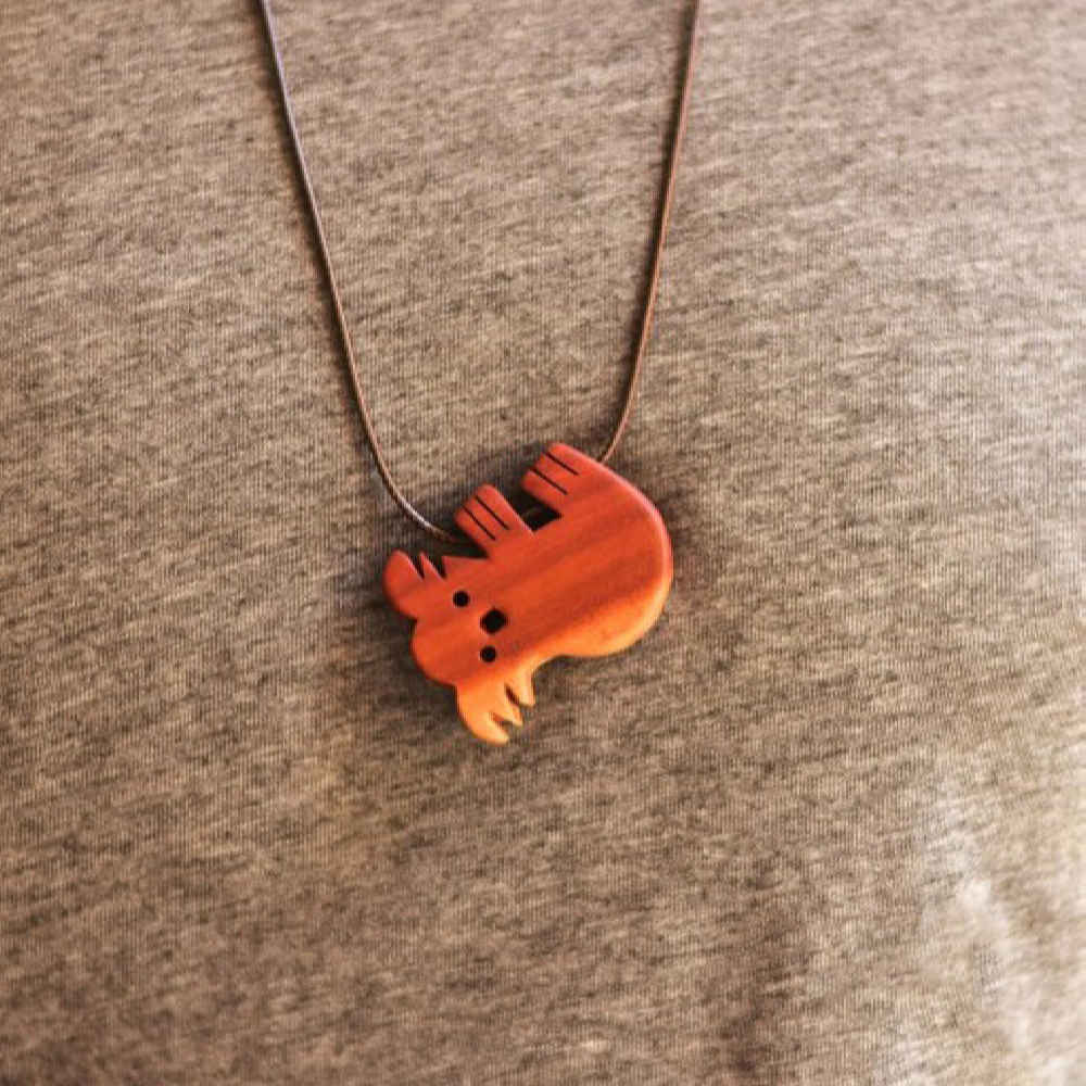 雕刻木吊坠 手工艺术 考拉