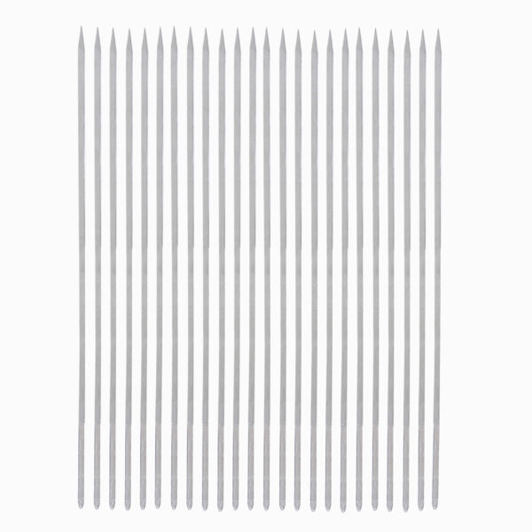 二十四支优质钢制烤串（65 厘米）– 适用于鸡肉烤肉及烧烤