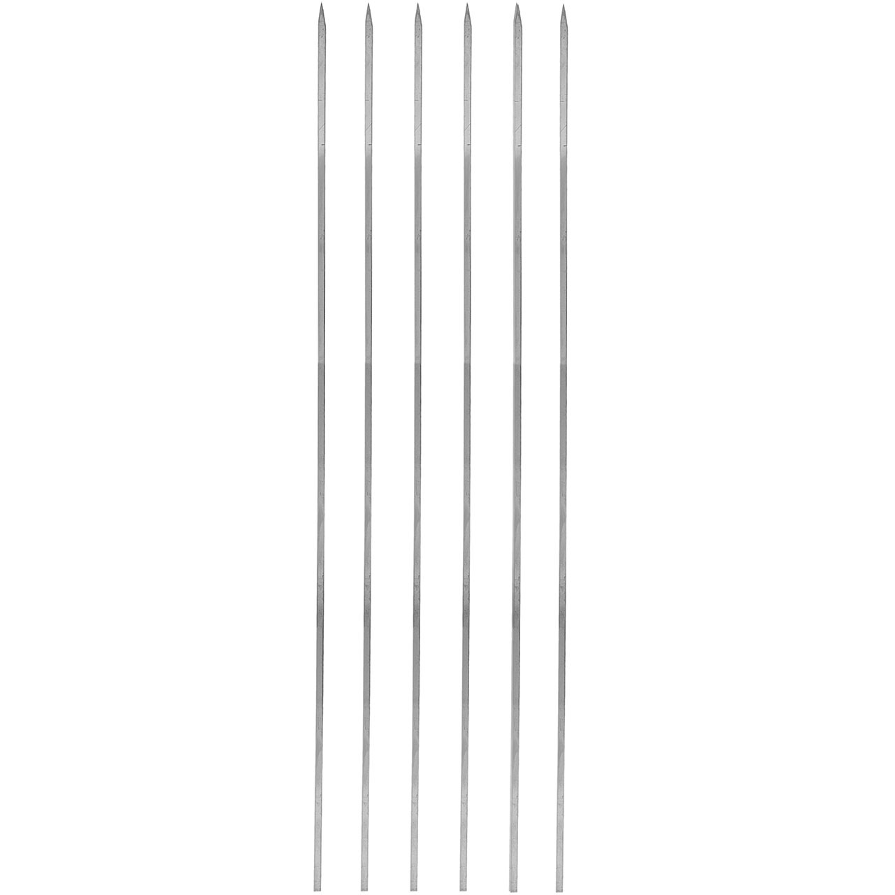 Main image of 六支细钢制烤串（50 厘米）– 适用于肝脏烤肉及烧烤