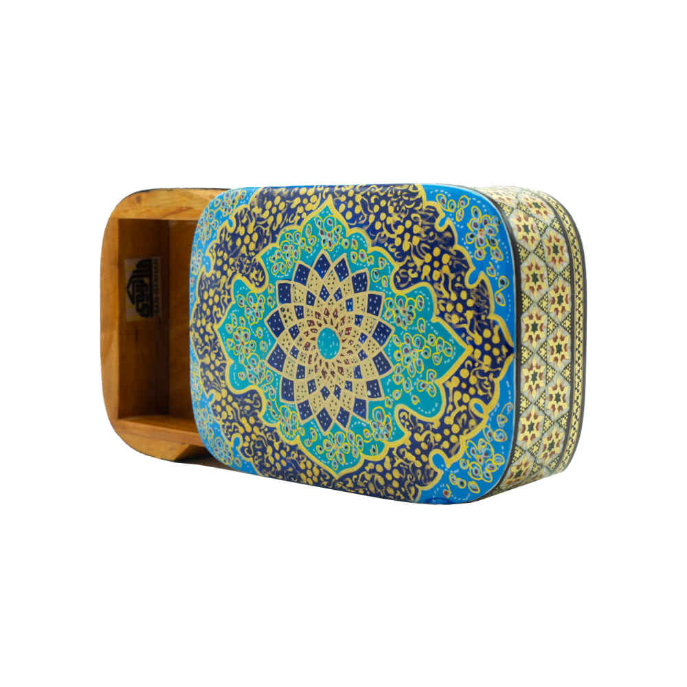 手工木质首饰盒 – 波斯风格图案，型号Kesho