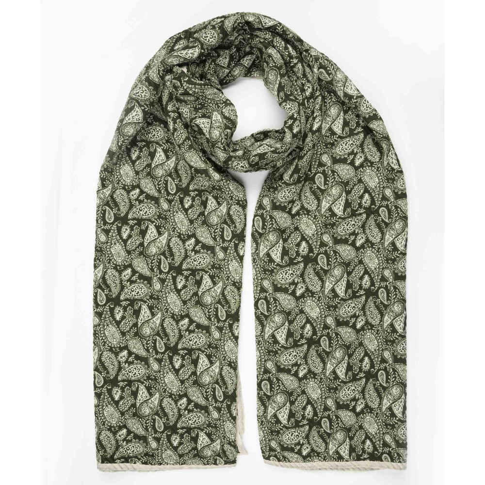 Main image of 女性传统棉质披肩 – Paisley 款