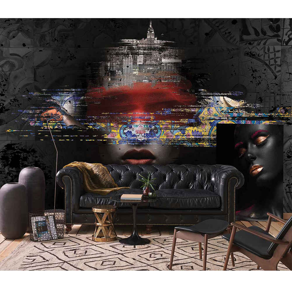 Main image of 黑色抽象壁画款式 Zhivar，适用于现代室内设计