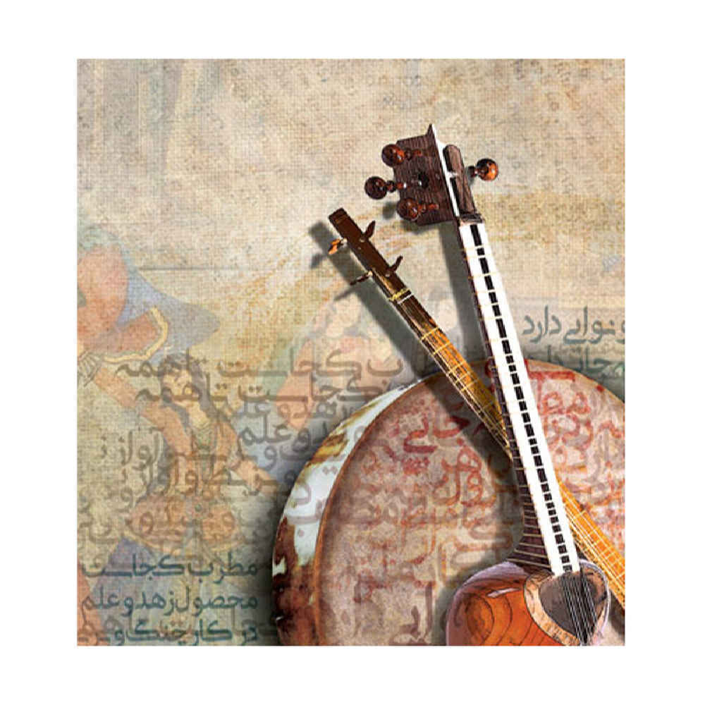 波斯书法壁画款式传统乐器,适用于现代室内设计