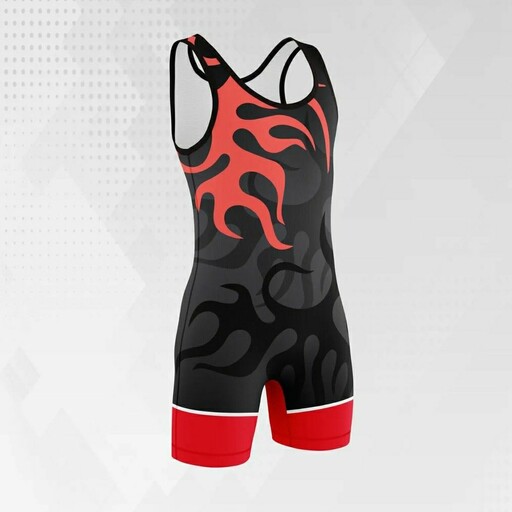 Main image of 男士无袖摔跤紧身服 – Fire 款