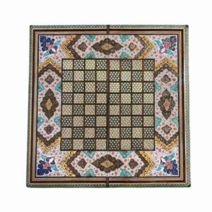 波斯 Khatamkari 象棋棋盘 – Hatam 型