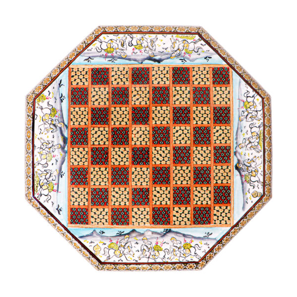 波斯 Khatamkari 象棋棋盘 – Simaroo 型