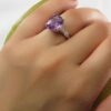 Thumbnail 2: 女款紫水晶银戒指 – Mahshid 款