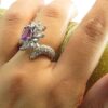 Thumbnail 4: 女款紫水晶银戒指 – Ashrafi 款