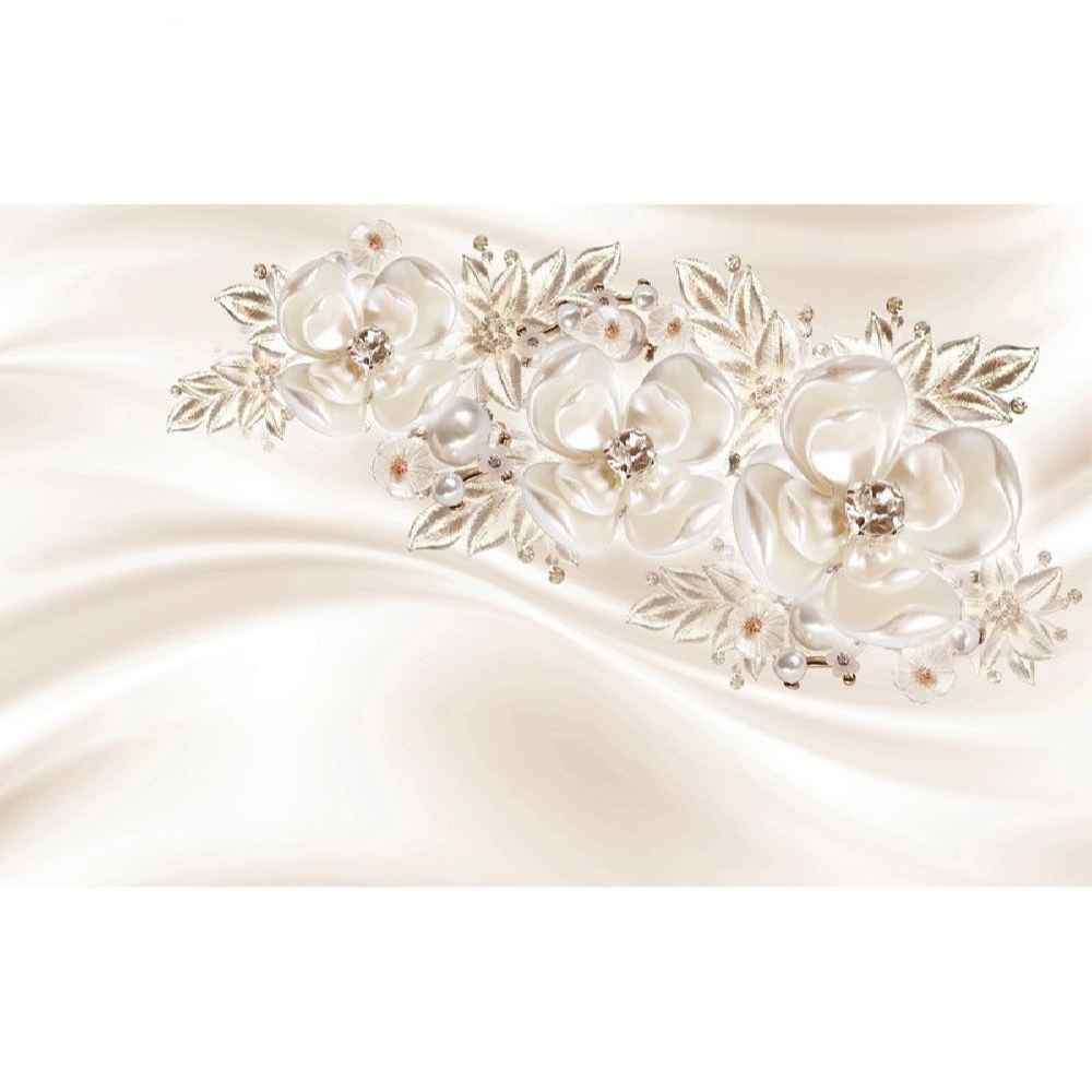 白色花卉壁画款式 Navazesh,适用于现代室内设计