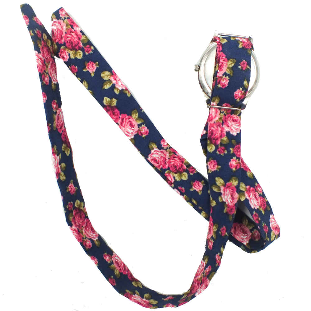 女款花卉自由波西米亚布艺丝巾手表 – 捕梦网款