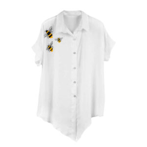 女士短袖刺绣衬衫 款式 Bee