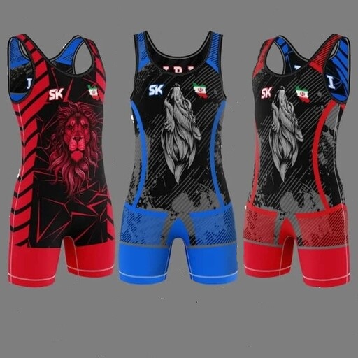 Main image of 男士伊朗无袖摔跤紧身服 – Iran 款