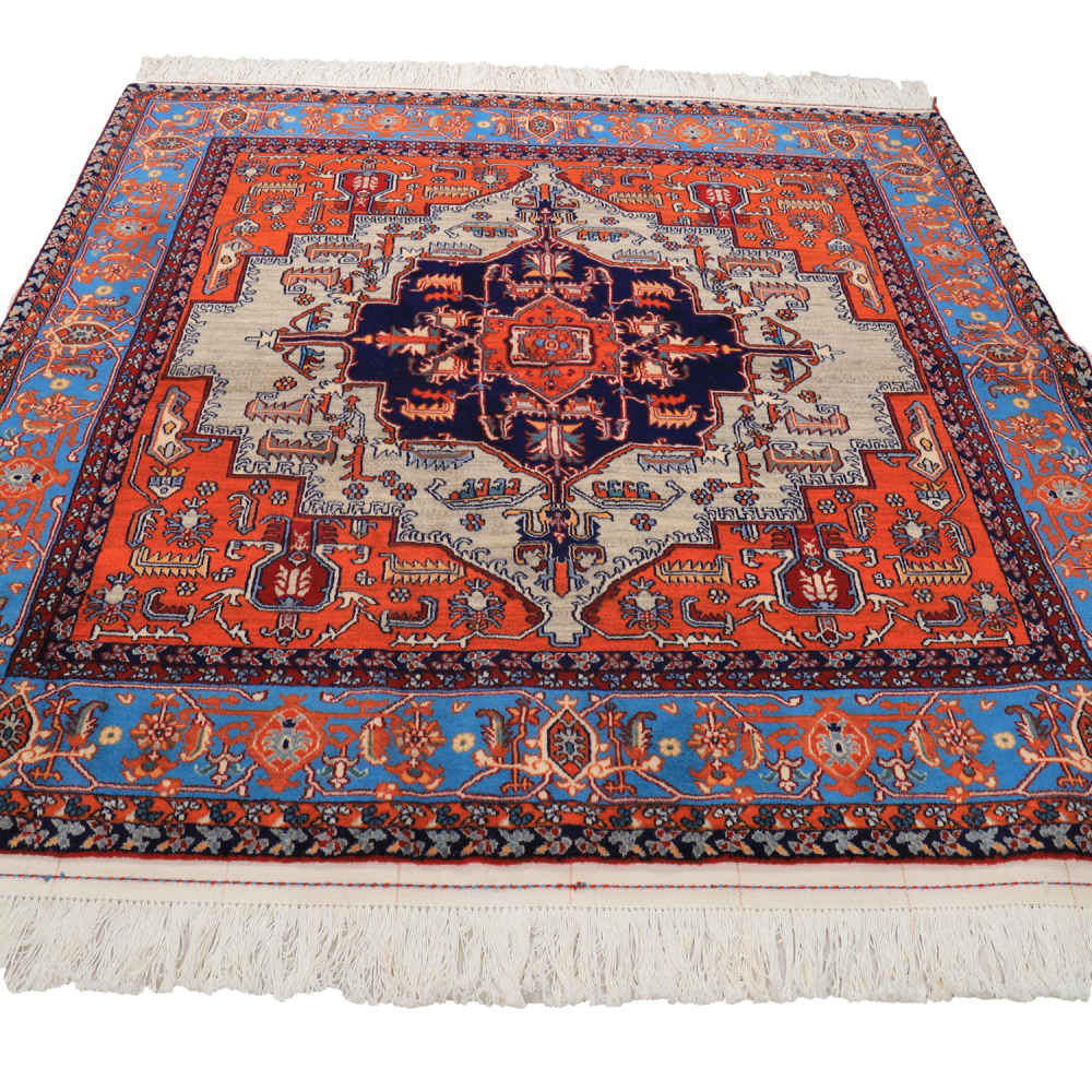 精细手工结制波斯地毯 伊斯法罕 Medallion 羊毛