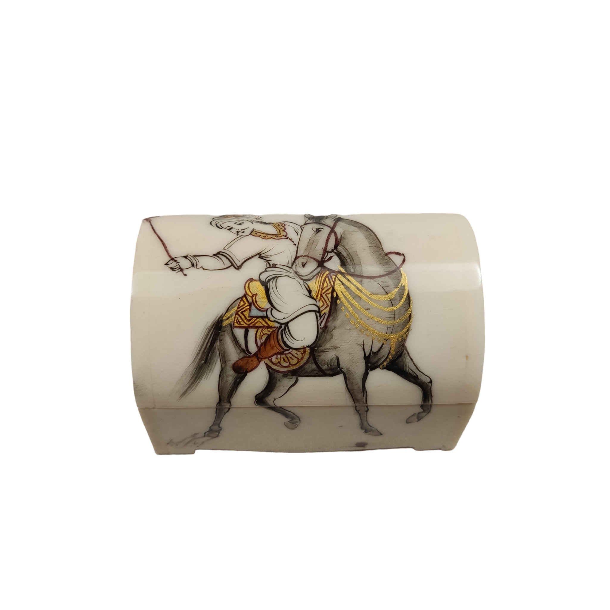 Main image of 手工骨质首饰盒，波斯木槌球图案